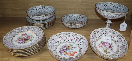 A Dresden part dessert service (faults)